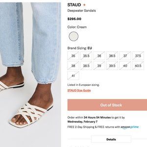 Staud Cream Slippers (sz 38)